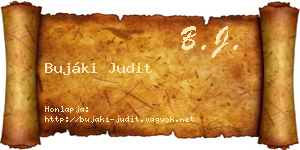 Bujáki Judit névjegykártya